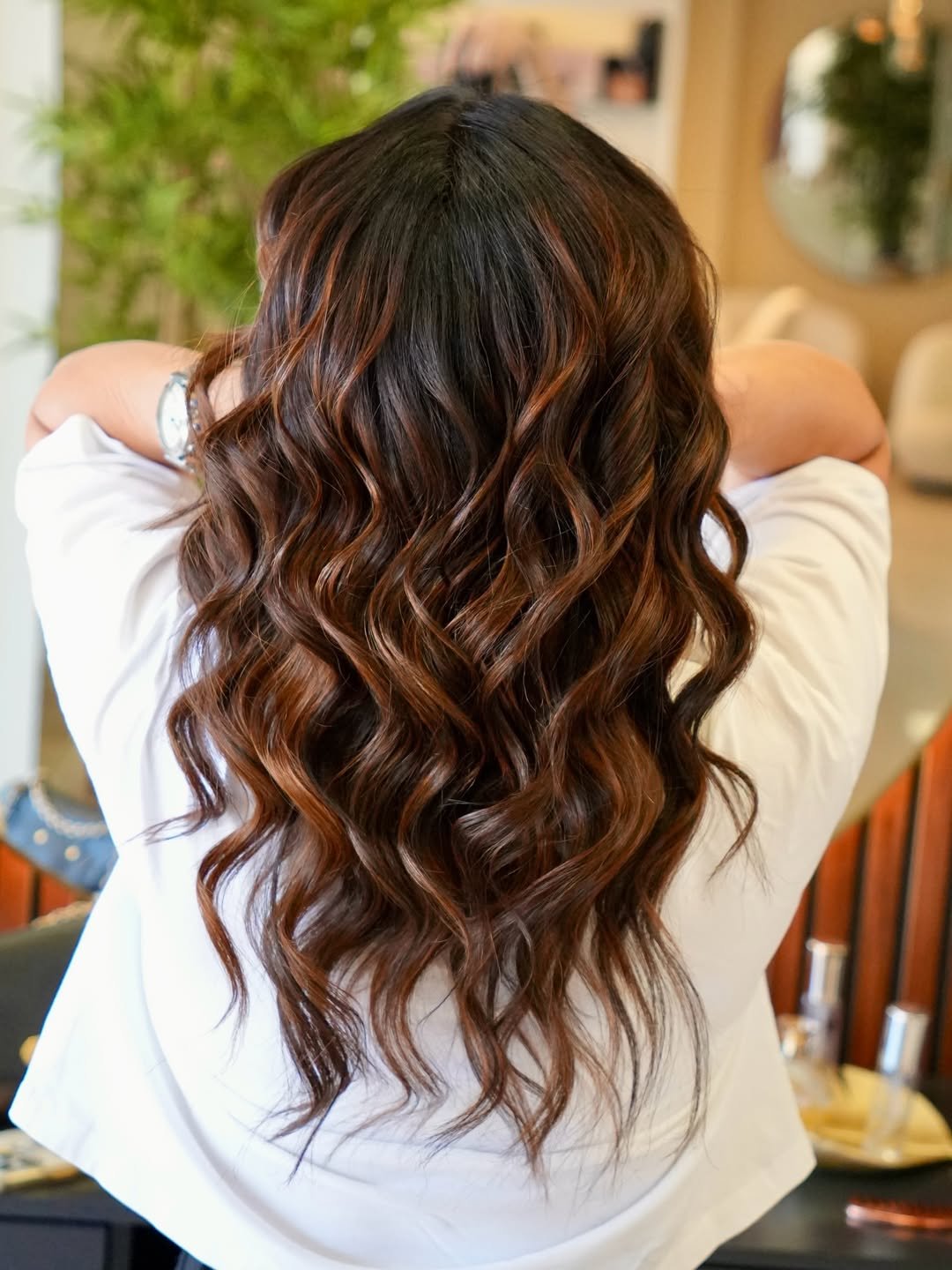 Hair transformation result in copper tones